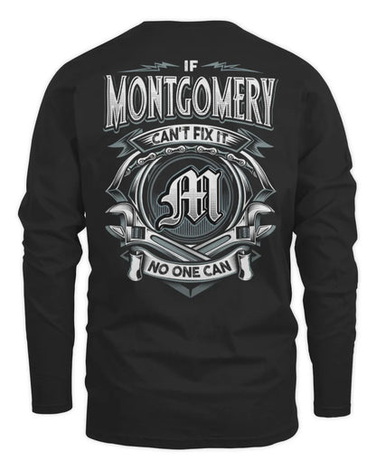 MONTGOMERY AP81-K4-626 - Personalized Ahmed Quote Apparel “If Ahmed Can't Fix It, No One Can” - Men's Long Sleeved T-Shirt - Black