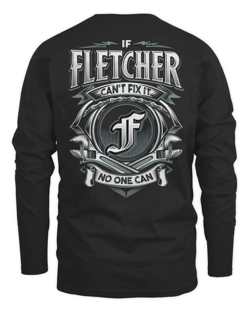 FLETCHER AP81-K4-626 - Personalized Ahmed Quote Apparel “If Ahmed Can't Fix It, No One Can” - Men's Long Sleeved T-Shirt - Black