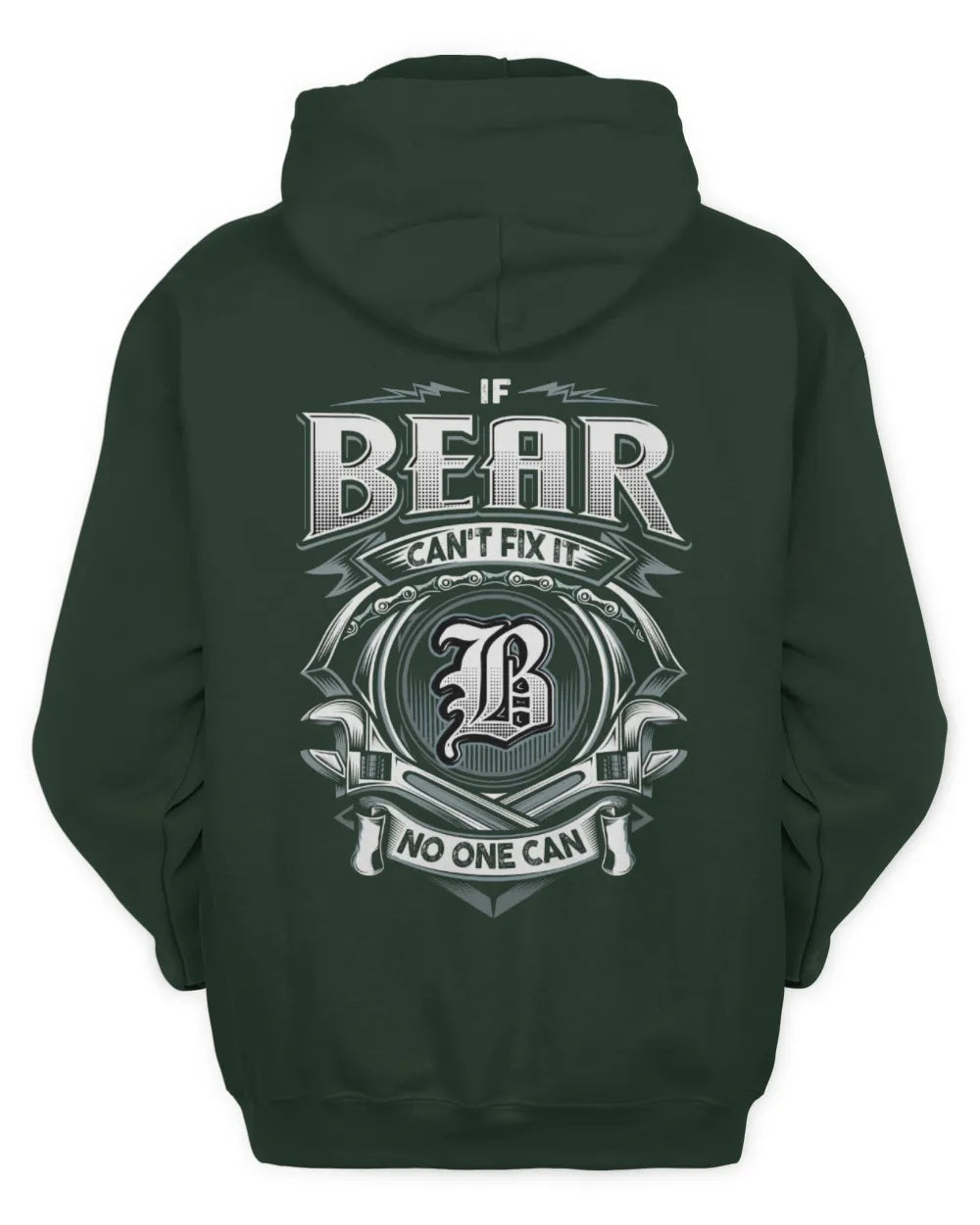 BEAR AP81-K4-626 - Personalized Ahmed Quote Apparel “If Ahmed Can't Fix It, No One Can” - Unisex Hoodie - Forest Green