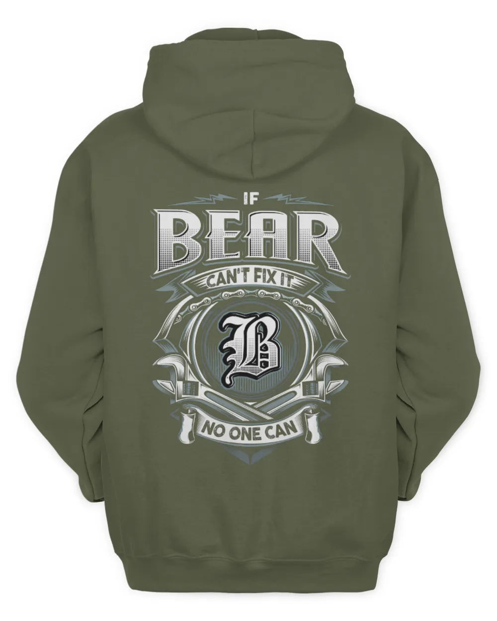 BEAR AP81-K4-626 - Personalized Ahmed Quote Apparel “If Ahmed Can't Fix It, No One Can” - Unisex Hoodie - Military Green