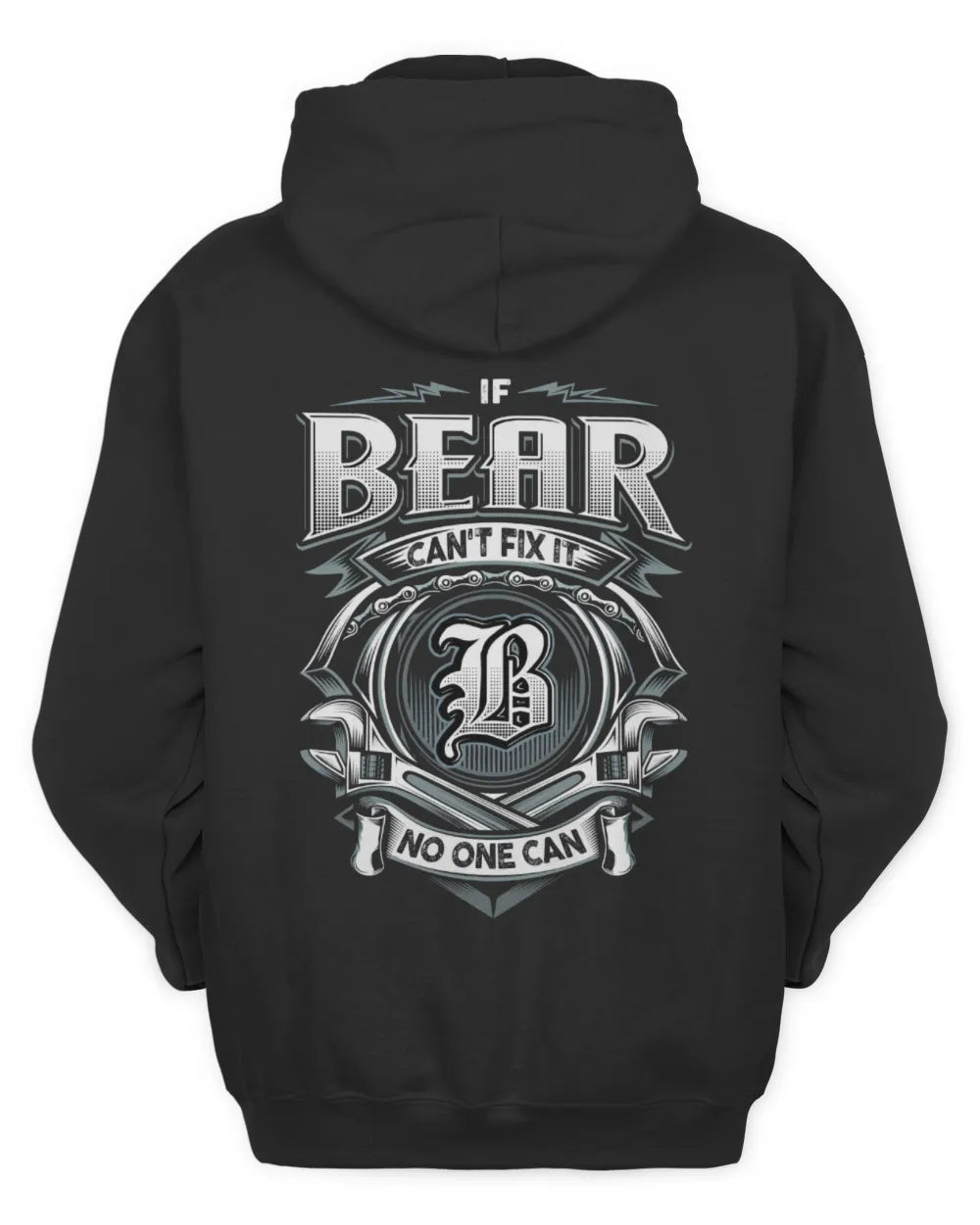 BEAR AP81-K4-626 - Personalized Ahmed Quote Apparel “If Ahmed Can't Fix It, No One Can” - Unisex Hoodie - Black