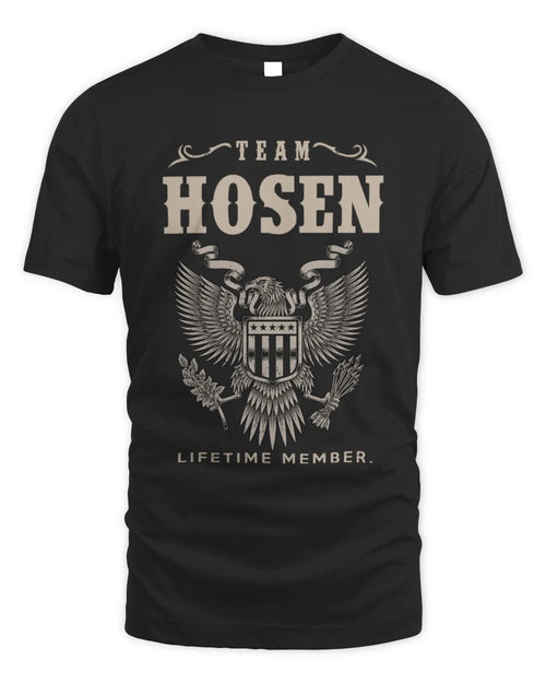 HOSEN TP06-K82 – Personalized Classic Style Apparel “Team NAME Lifetime Member” - Unisex Standard T-Shirt - Black