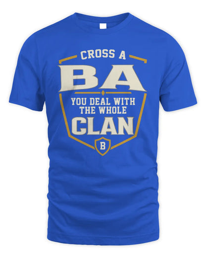 BA NT1-K008 Cross A/An NAME, You Deal With the Whole Clan | Personalized Vintage T-Shirt - Unisex Standard T-Shirt - Royal