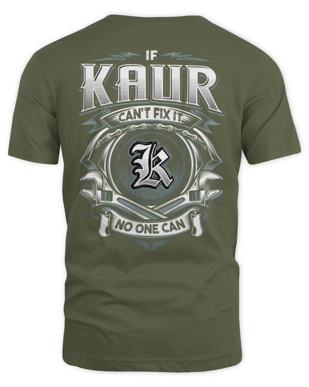 KAUR AP81-K4-626 - Personalized Ahmed Quote Apparel “If Ahmed Can't Fix It, No One Can” - Unisex Standard T-Shirt - Military Green