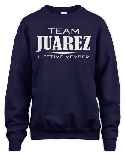 JUAREZ BL62-K4-128 - Personalized “Team NAME Lifetime Member” - Unisex Sweatshirt - Navy