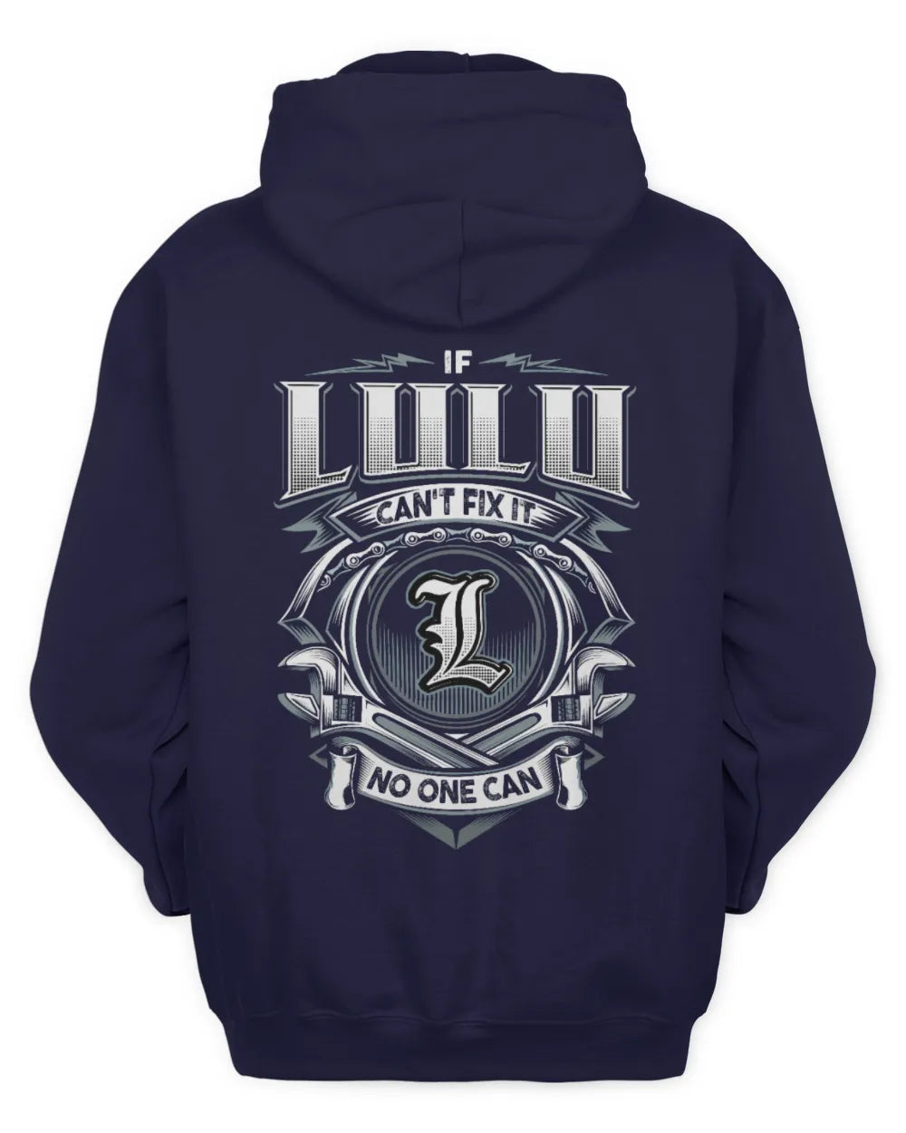 LULU AP81-K4-626 - Personalized Ahmed Quote Apparel “If Ahmed Can't Fix It, No One Can” - Unisex Hoodie - Navy