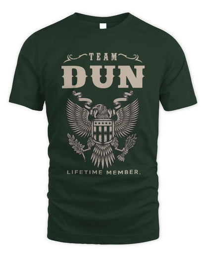 DUN TP06-K82 – Personalized Classic Style Apparel “Team NAME Lifetime Member” - Unisex Standard T-Shirt - Forest Green