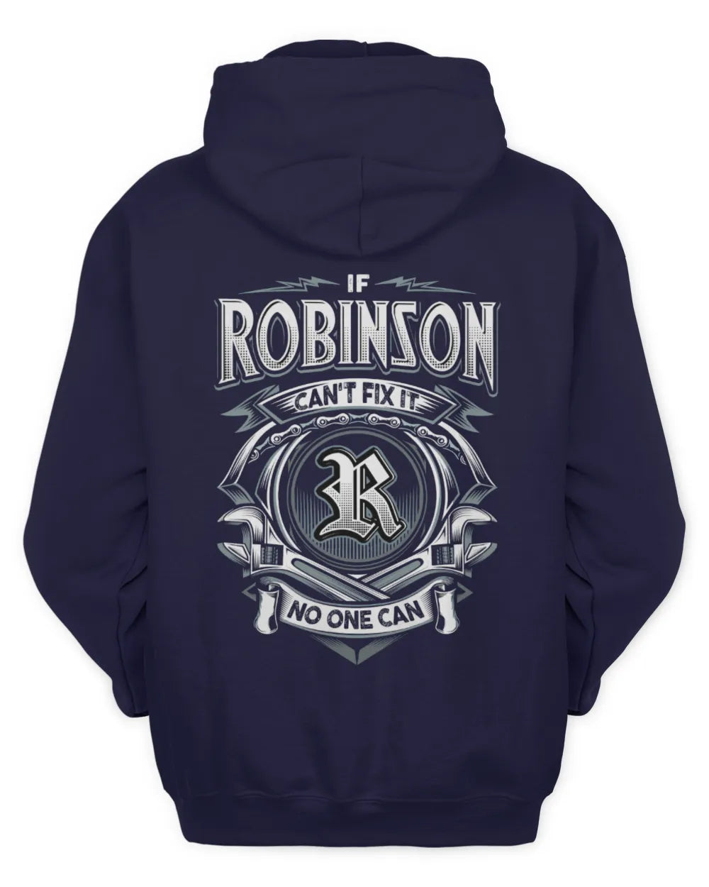 ROBINSON AP81-K4-626 - Personalized Ahmed Quote Apparel “If Ahmed Can't Fix It, No One Can” - Unisex Hoodie - Navy