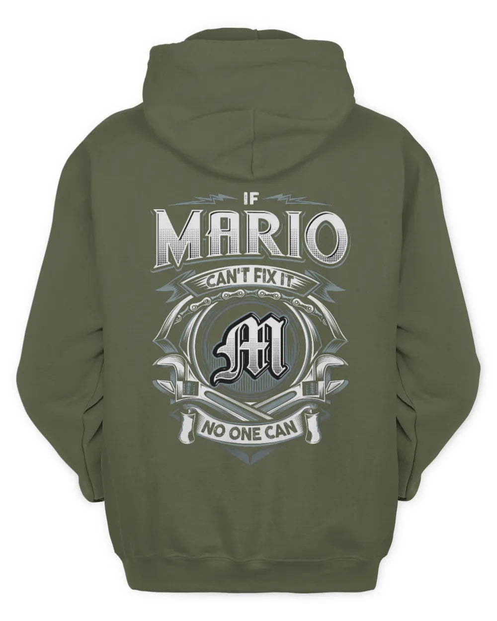 MARIO AP81-K4-626 - Personalized Ahmed Quote Apparel “If Ahmed Can't Fix It, No One Can” - Unisex Hoodie - Military Green