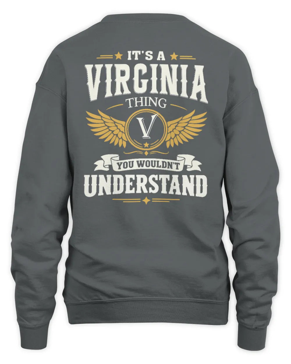 VIRGINIA KT06-M008 It’s a [NAME] Thing – You Wouldn’t Understand | Personalized Vintage T-Shirt - Unisex Sweatshirt - Charcoal