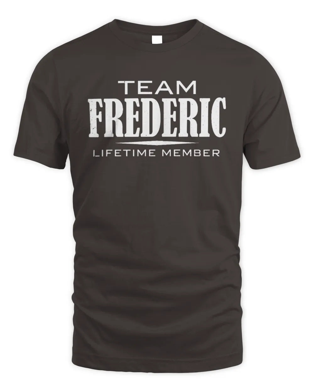 FREDERIC BL62-K4-128 - Personalized “Team NAME Lifetime Member” - Unisex Standard T-Shirt - Dark Chocolate