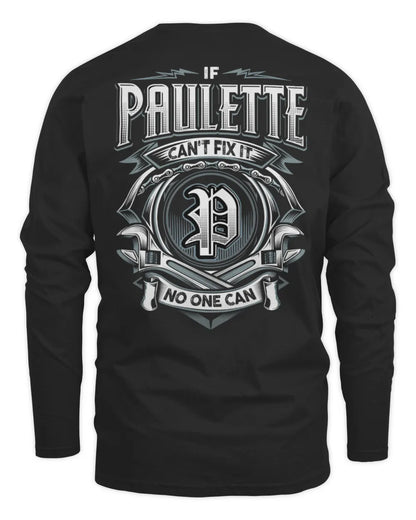 PAULETTE AP81-K4-626 - Personalized Ahmed Quote Apparel “If Ahmed Can't Fix It, No One Can” - Men's Long Sleeved T-Shirt - Black
