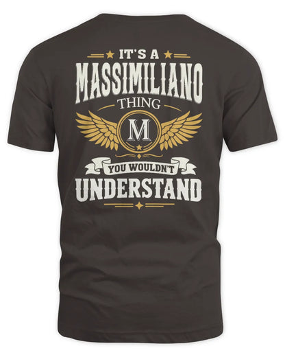 MASSIMILIANO KT06-M008 It’s a [NAME] Thing – You Wouldn’t Understand | Personalized Vintage T-Shirt - Unisex Standard T-Shirt - Dark Chocolate