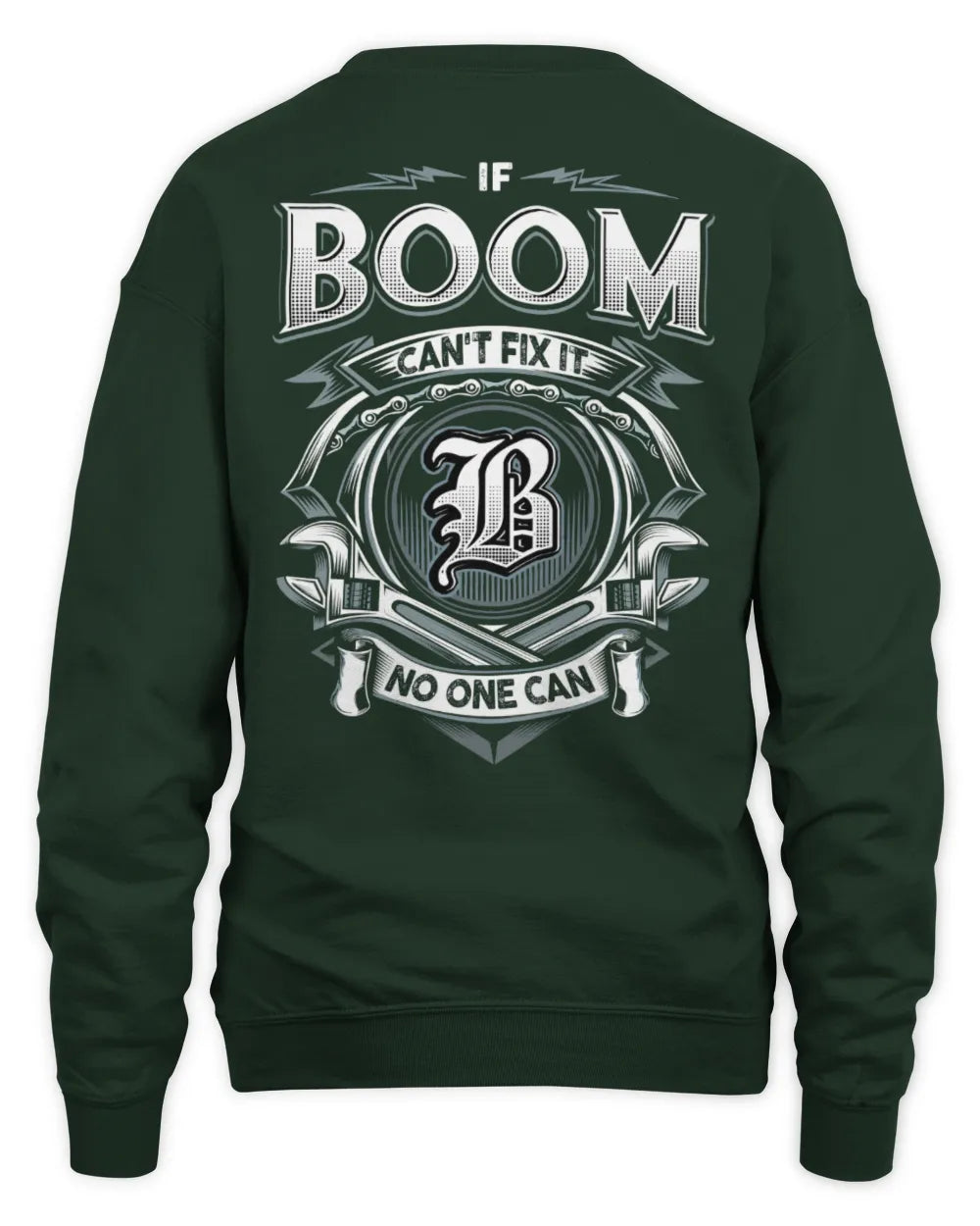BOOM AP81-K4-626 - Personalized Ahmed Quote Apparel “If Ahmed Can't Fix It, No One Can” - Unisex Sweatshirt - Forest Green