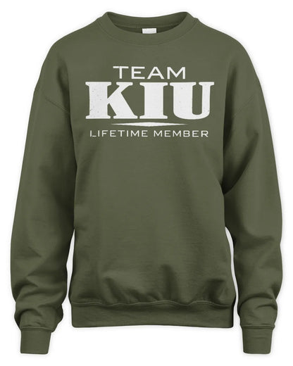 KIU BL62-K4-128 - Personalized “Team NAME Lifetime Member” - Unisex Sweatshirt - Military Green