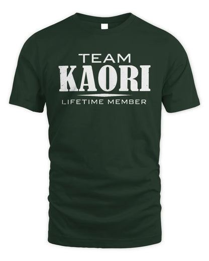 KAORI BL62-K4-128 - Personalized “Team NAME Lifetime Member” - Unisex Standard T-Shirt - Forest Green