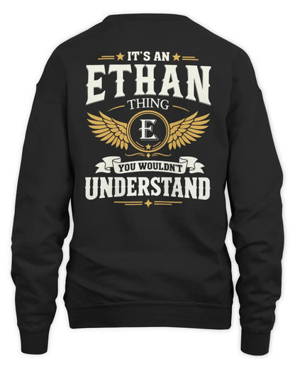 ETHAN KT06-M008 It’s a [NAME] Thing – You Wouldn’t Understand | Personalized Vintage T-Shirt - Unisex Sweatshirt - Black