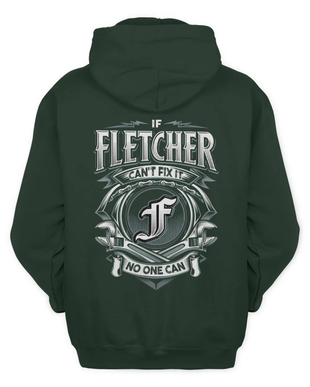 FLETCHER AP81-K4-626 - Personalized Ahmed Quote Apparel “If Ahmed Can't Fix It, No One Can” - Unisex Hoodie - Forest Green