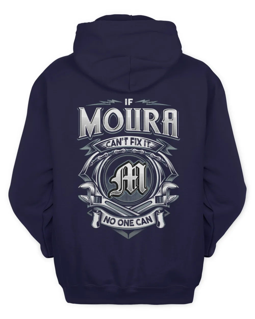 MOURA AP81-K4-626 - Personalized Ahmed Quote Apparel “If Ahmed Can't Fix It, No One Can” - Unisex Hoodie - Navy