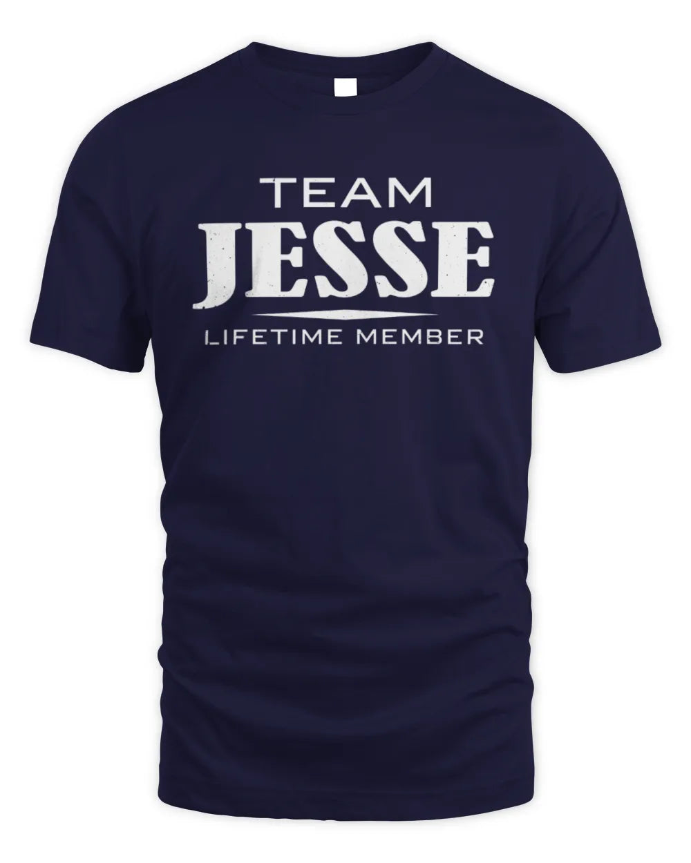JESSE BL62-K4-128 - Personalized “Team NAME Lifetime Member” - Unisex Standard T-Shirt - Navy