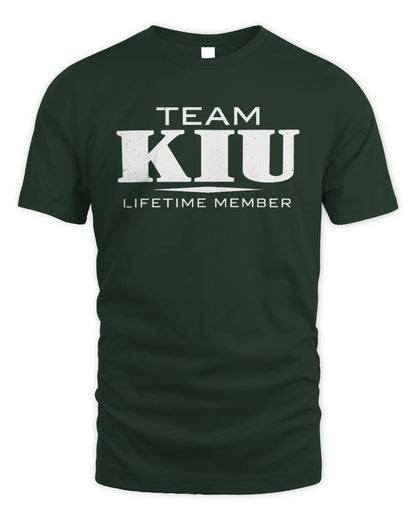 KIU BL62-K4-128 - Personalized “Team NAME Lifetime Member” - Unisex Standard T-Shirt - Forest Green