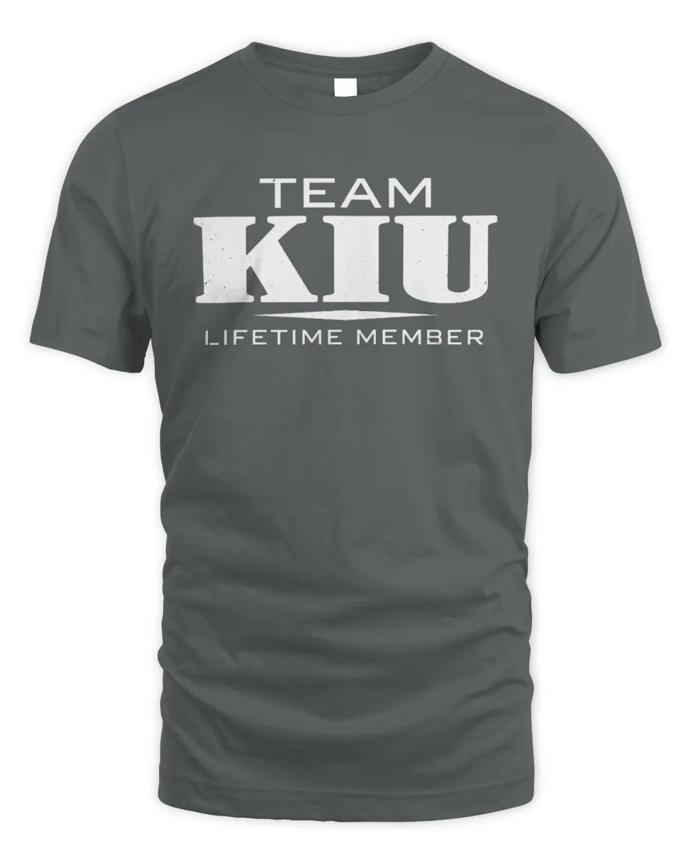 KIU BL62-K4-128 - Personalized “Team NAME Lifetime Member” - Unisex Standard T-Shirt - Charcoal