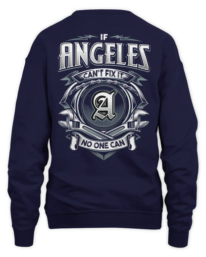 ANGELES AP81-K4-626 - Personalized Ahmed Quote Apparel “If Ahmed Can't Fix It, No One Can” - Unisex Sweatshirt - Navy