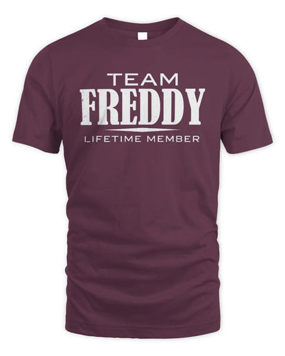 FREDDY BL62-K4-128 - Personalized “Team NAME Lifetime Member” - Unisex Standard T-Shirt - Maroon