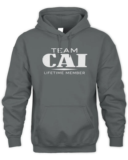 CAI BL62-K4-128 - Personalized “Team NAME Lifetime Member” - Unisex Hoodie - Charcoal