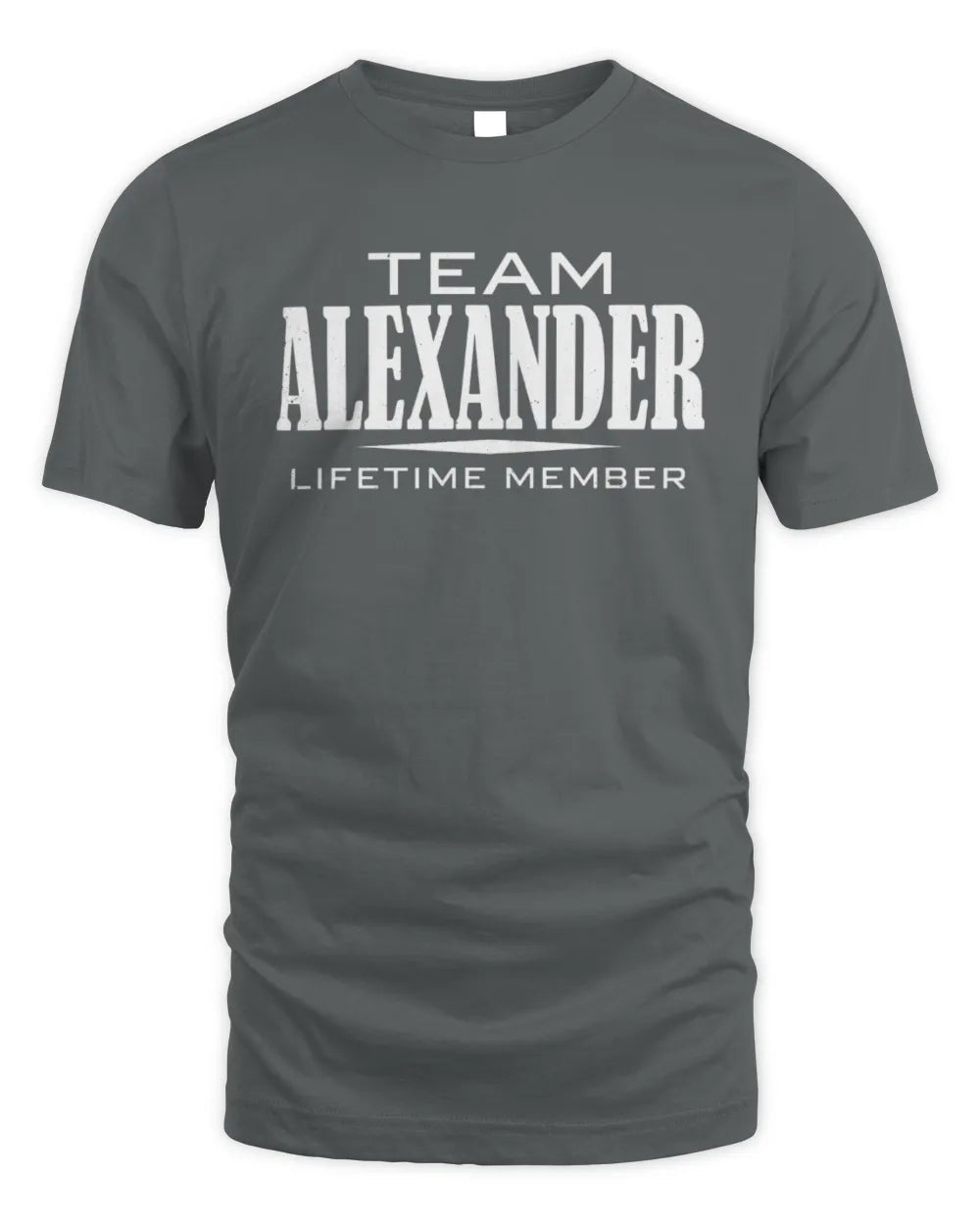 ALEXANDER BL62-K4-128 - Personalized “Team NAME Lifetime Member” - Unisex Standard T-Shirt - Charcoal