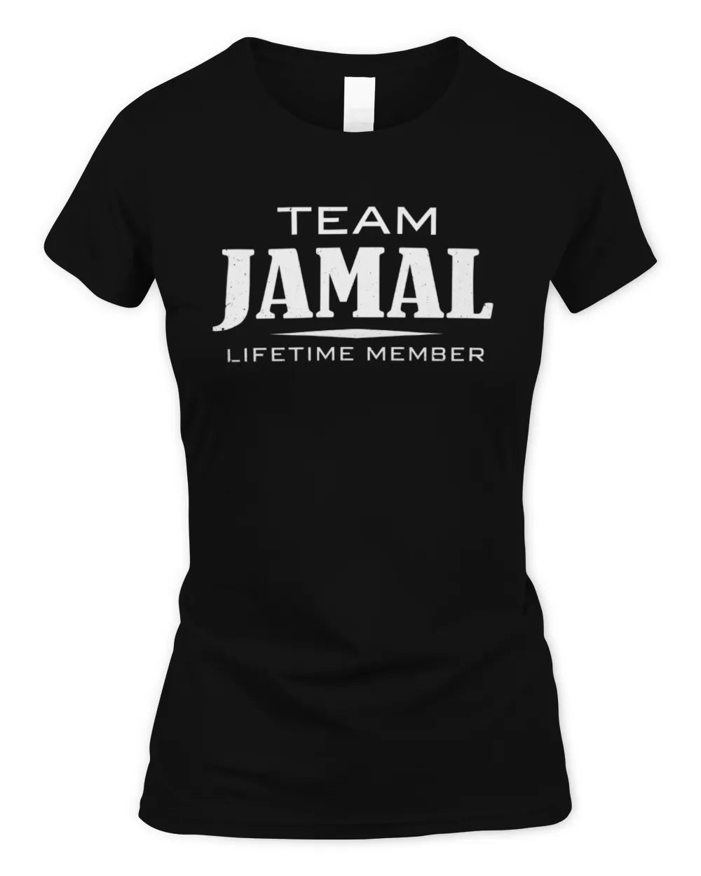 JAMAL BL62-K4-128 - Personalized “Team NAME Lifetime Member” - Women's Standard T-Shirt - Black