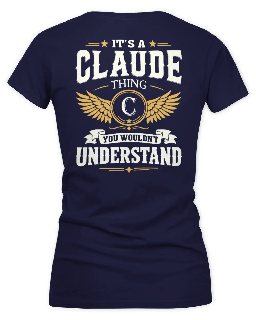 CLAUDE KT06-M008 It’s a [NAME] Thing – You Wouldn’t Understand | Personalized Vintage T-Shirt - Women's V-Neck T-Shirt - Navy