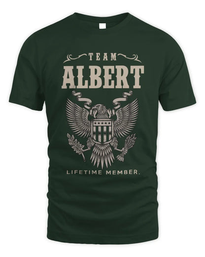 ALBERT TP06-K82 – Personalized Classic Style Apparel “Team NAME Lifetime Member” - Unisex Standard T-Shirt - Forest Green