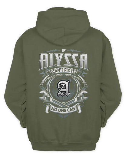 ALYSSA AP81-K4-626 - Personalized Ahmed Quote Apparel “If Ahmed Can't Fix It, No One Can” - Unisex Hoodie - Military Green