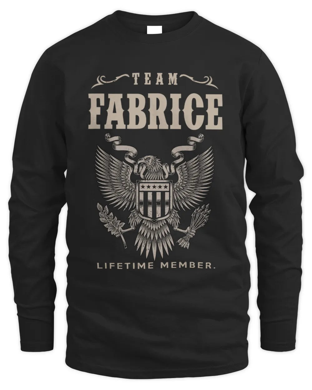 FABRICE TP06-K82 – Personalized Classic Style Apparel “Team NAME Lifetime Member” - Men's Long Sleeved T-Shirt - Black