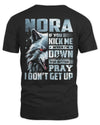 NORA AP62-K4-666 - Personalized Fierce Wolf Quote Apparel “If You Kick Me When I’m Down, You Better Pray I Don’t Get Up”
