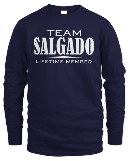 SALGADO BL62-K4-128 - Personalized “Team NAME Lifetime Member” - Men's Long Sleeved T-Shirt - Navy