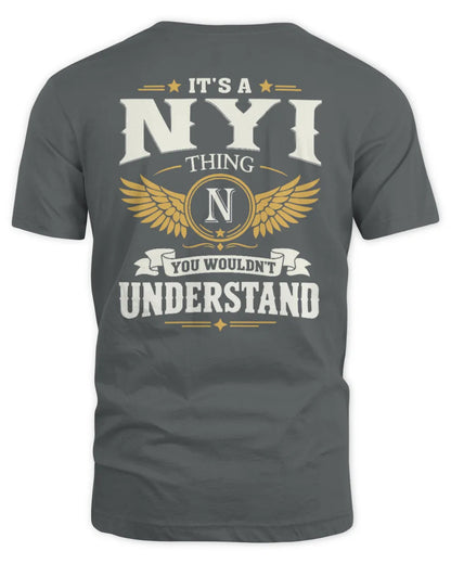 NYI KT06-M008 It’s a [NAME] Thing – You Wouldn’t Understand | Personalized Vintage T-Shirt - Unisex Standard T-Shirt - Charcoal