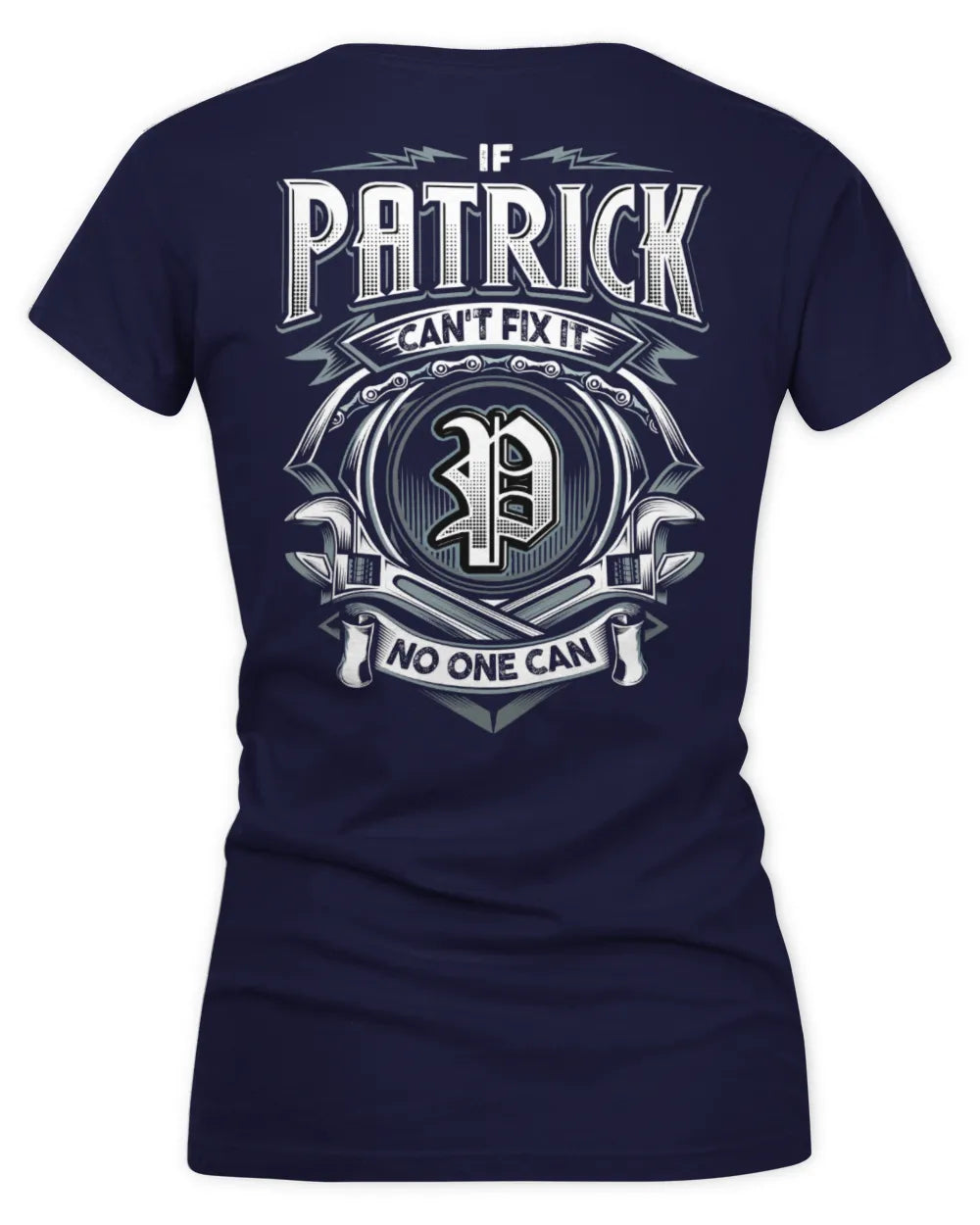 PATRICK AP81-K4-626 - Personalized Ahmed Quote Apparel “If Ahmed Can't Fix It, No One Can” - Women's V-Neck T-Shirt - Navy