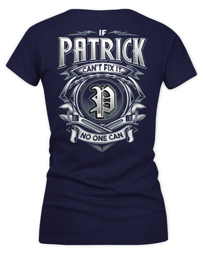 PATRICK AP81-K4-626 - Personalized Ahmed Quote Apparel “If Ahmed Can't Fix It, No One Can” - Women's V-Neck T-Shirt - Navy