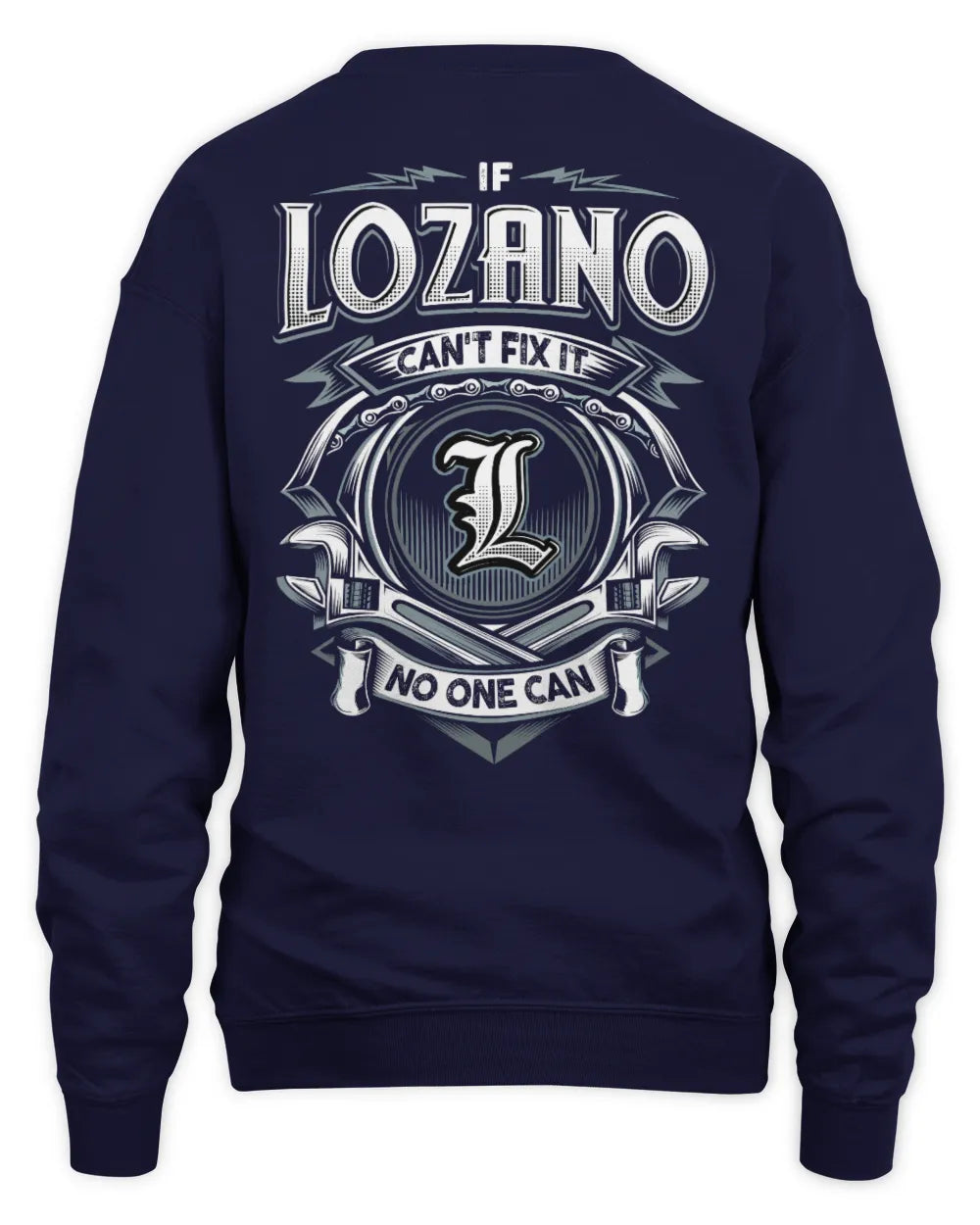 LOZANO AP81-K4-626 - Personalized Ahmed Quote Apparel “If Ahmed Can't Fix It, No One Can” - Unisex Sweatshirt - Navy