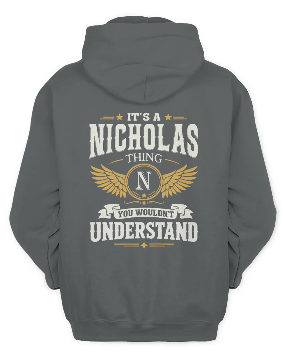 NICHOLAS KT06-M008 It’s a [NAME] Thing – You Wouldn’t Understand | Personalized Vintage T-Shirt - Unisex Hoodie - Charcoal