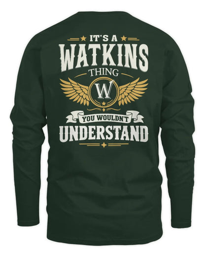 WATKINS KT06-M008 It’s a [NAME] Thing – You Wouldn’t Understand | Personalized Vintage T-Shirt - Men's Long Sleeved T-Shirt - Forest Green