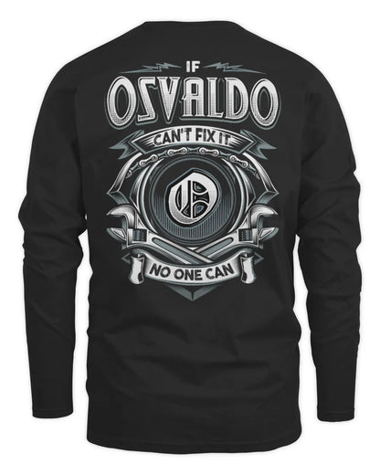 OSVALDO AP81-K4-626 - Personalized Ahmed Quote Apparel “If Ahmed Can't Fix It, No One Can” - Men's Long Sleeved T-Shirt - Black