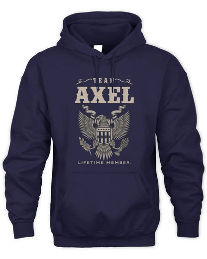 AXEL TP06-K82 – Personalized Classic Style Apparel “Team NAME Lifetime Member” - Unisex Hoodie - Navy