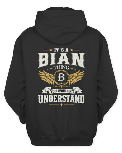 BIAN KT06-M008 It’s a [NAME] Thing – You Wouldn’t Understand | Personalized Vintage T-Shirt - Unisex Hoodie - Black