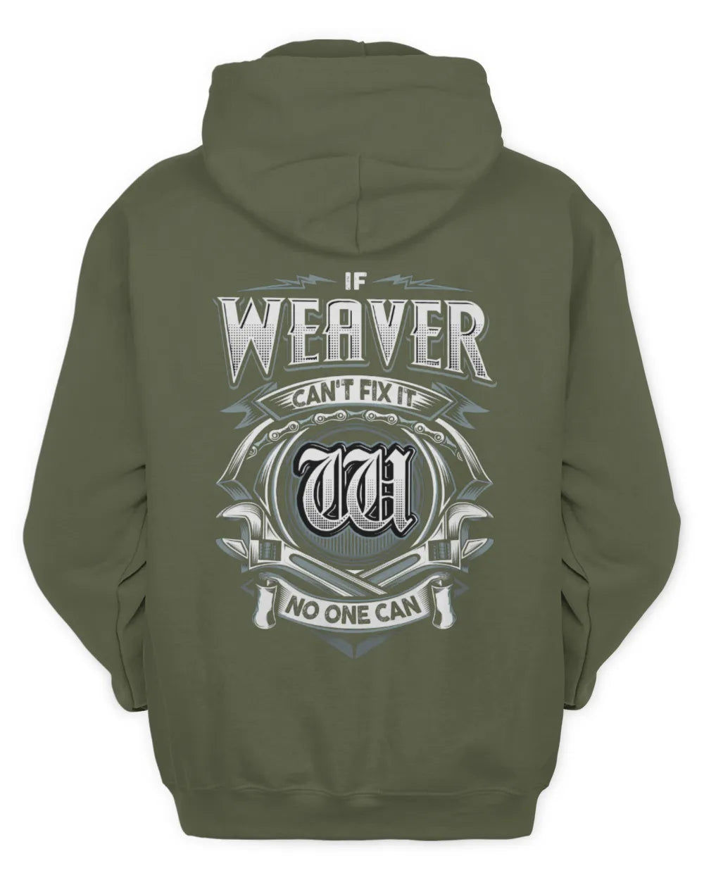 WEAVER AP81-K4-626 - Personalized Ahmed Quote Apparel “If Ahmed Can't Fix It, No One Can” - Unisex Hoodie - Military Green