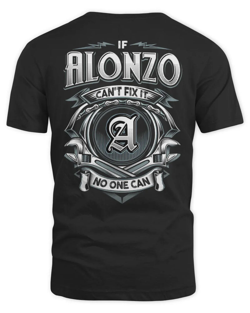 ALONZO AP81-K4-626 - Personalized Ahmed Quote Apparel “If Ahmed Can't Fix It, No One Can” - Unisex Standard T-Shirt - Black