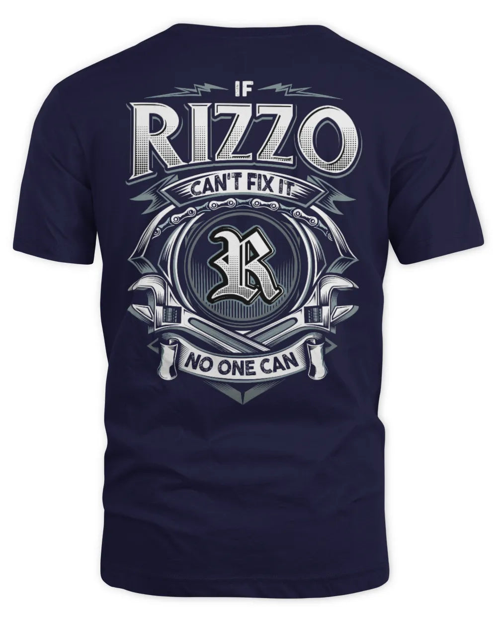 RIZZO AP81-K4-626 - Personalized Ahmed Quote Apparel “If Ahmed Can't Fix It, No One Can” - Unisex Standard T-Shirt - Navy