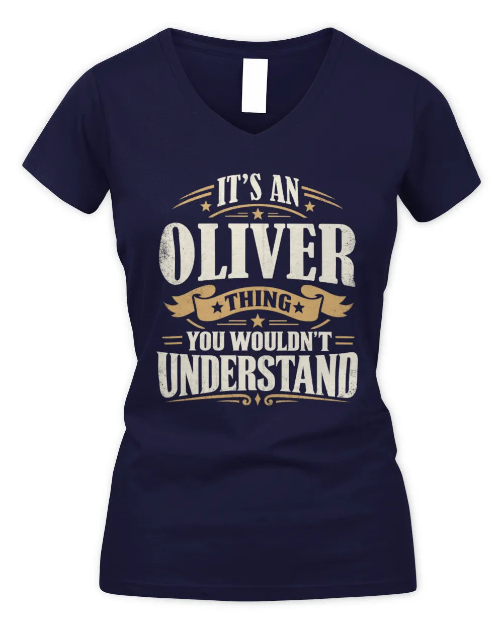 OLIVER P08 TH51 - Personalized “It’s a/an [NAME] Thing – You Wouldn’t Understand” Shirt - Women's V-Neck T-Shirt - Navy